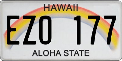HI license plate EZO177