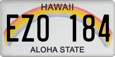 HI license plate EZO184