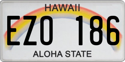 HI license plate EZO186