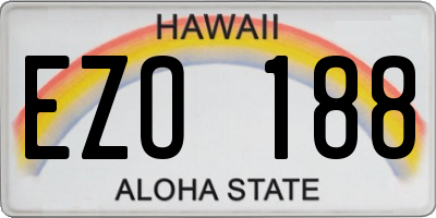 HI license plate EZO188