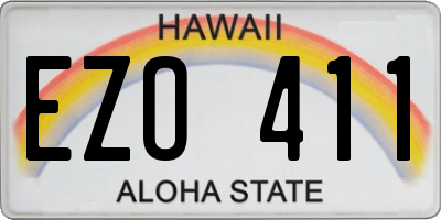 HI license plate EZO411