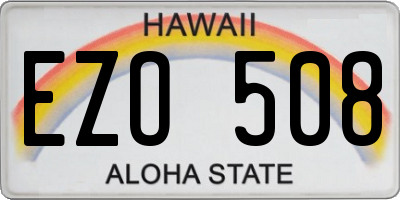 HI license plate EZO508