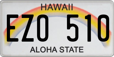 HI license plate EZO510