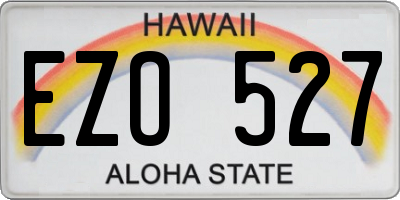 HI license plate EZO527