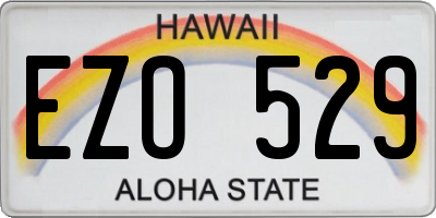 HI license plate EZO529