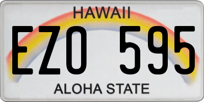 HI license plate EZO595