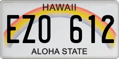 HI license plate EZO612