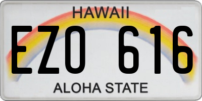 HI license plate EZO616
