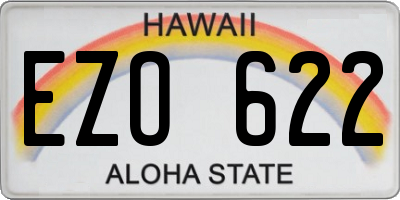HI license plate EZO622