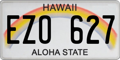 HI license plate EZO627