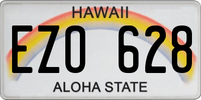 HI license plate EZO628