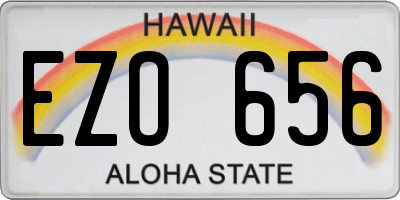 HI license plate EZO656