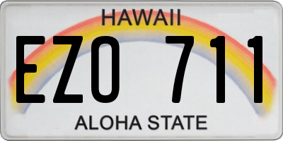 HI license plate EZO711
