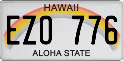 HI license plate EZO776