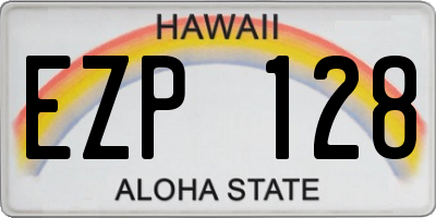 HI license plate EZP128