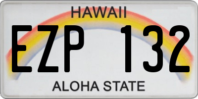 HI license plate EZP132