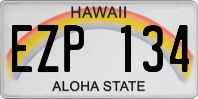 HI license plate EZP134