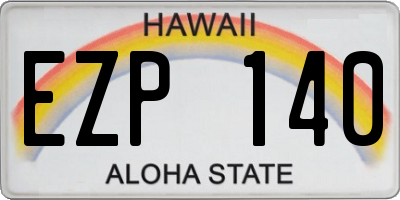HI license plate EZP140