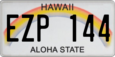 HI license plate EZP144
