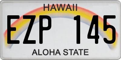 HI license plate EZP145