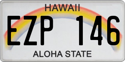HI license plate EZP146