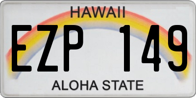 HI license plate EZP149