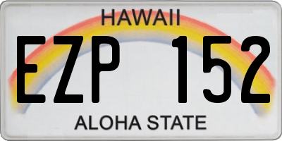 HI license plate EZP152
