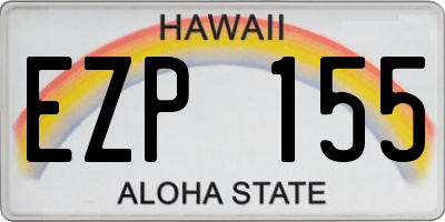 HI license plate EZP155