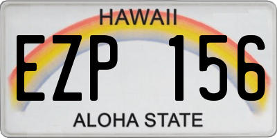 HI license plate EZP156