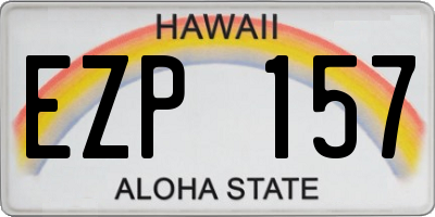 HI license plate EZP157