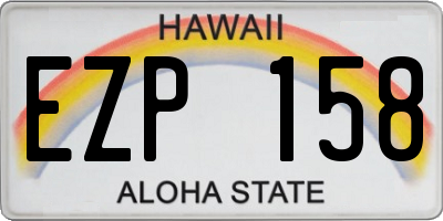 HI license plate EZP158
