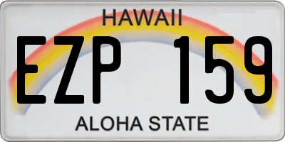 HI license plate EZP159