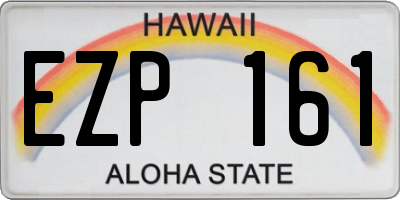 HI license plate EZP161