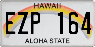HI license plate EZP164