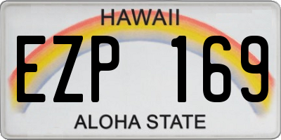 HI license plate EZP169