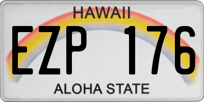 HI license plate EZP176