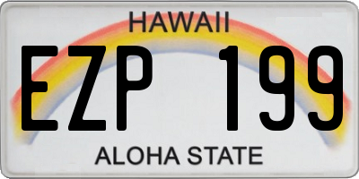 HI license plate EZP199