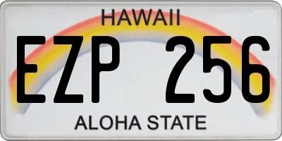 HI license plate EZP256