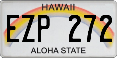 HI license plate EZP272