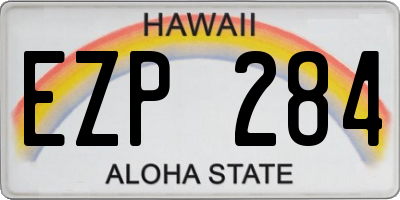 HI license plate EZP284