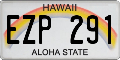 HI license plate EZP291