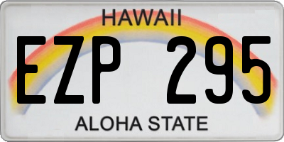 HI license plate EZP295