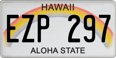 HI license plate EZP297