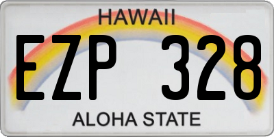 HI license plate EZP328
