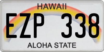 HI license plate EZP338