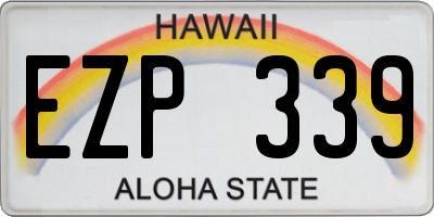 HI license plate EZP339