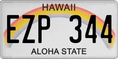 HI license plate EZP344