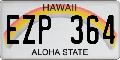 HI license plate EZP364