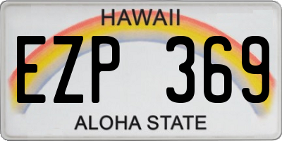 HI license plate EZP369