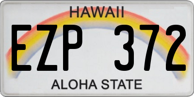 HI license plate EZP372